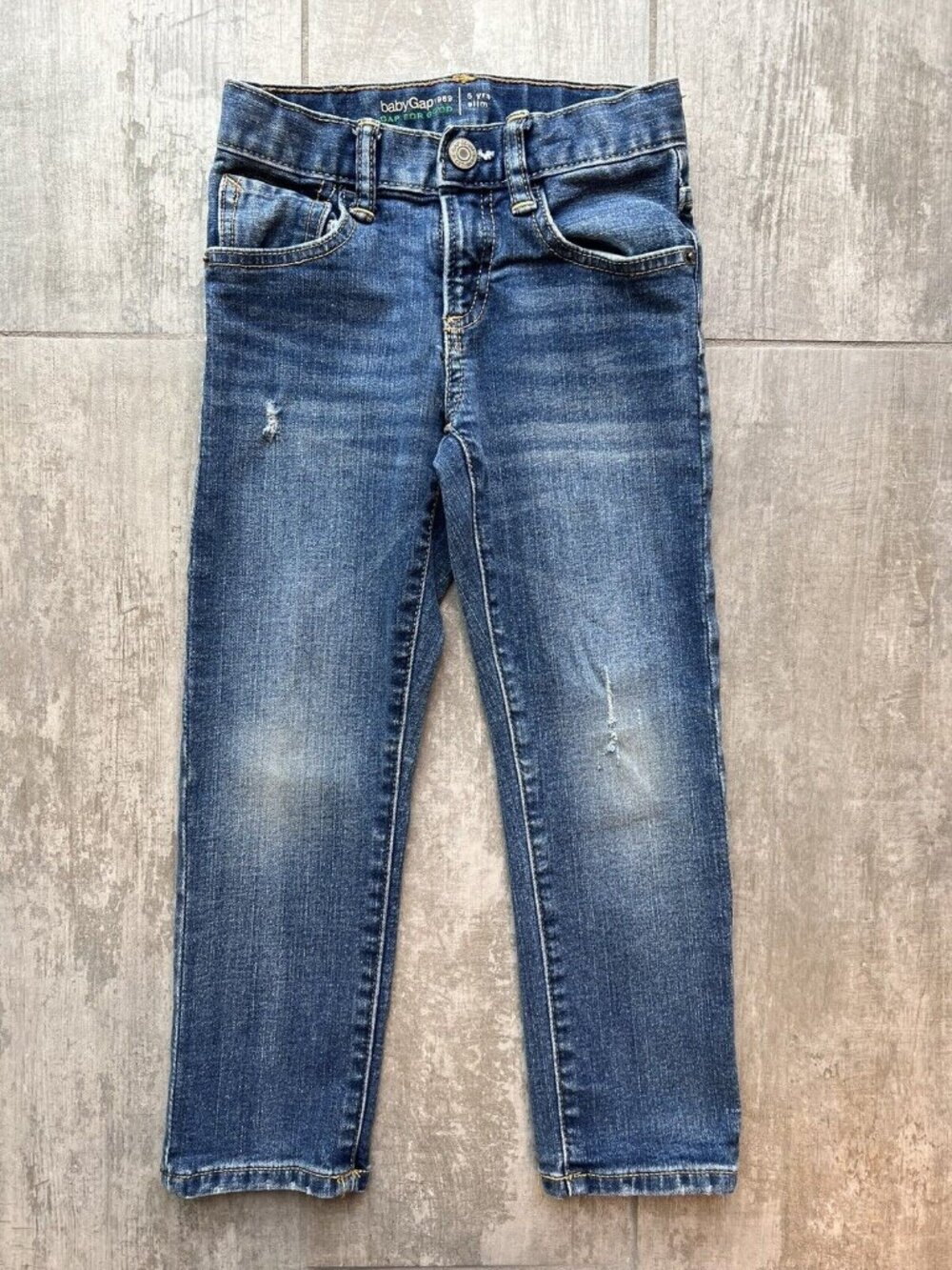 Baby Gap Straight Leg Light Wash Stretch Jeans Toddler Boys Everyday 5T 5 Slim .
